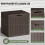 EDX deck box waterproof UV-resistant lockable 30-gal brown 4
