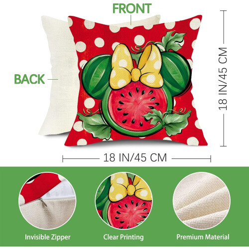 Fodere per cuscini Aloha Mouse per esterni, set da 4 pezzi, 45x45 cm 1