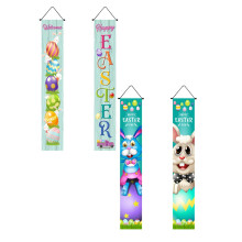 Easter Porch Banner: Bunny, Egg, Rabbit, Daisy – Front Door Sign, Wall Hanging, Spring & Farmhouse Home Decor (3/2/1pcs)
