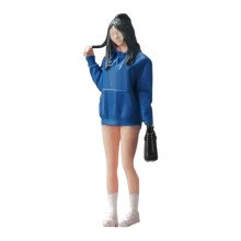 1/64 People Figure Simulation Girl Figure DIY Crafts Mini Architectural Diorama Character Figure for Diorama Micro Landscapes