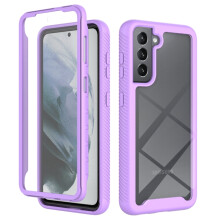 Purple Galaxy S21 FE Case with Built-in Screen Protector
