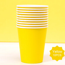 9oz Colorful Disposable Paper Cups, 15 Assorted Colors for Parties, DIY & Holidays | Hot/Cold Drink Safe Clearance!