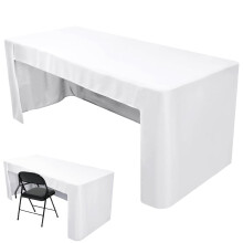 White fitted tablecloth for rectangular tables 72x30x30