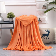 Fleece Throw Blanket Orange 78.7 x 90.5 Inches