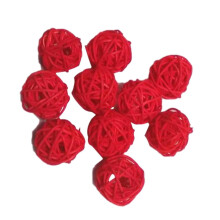 Twig Orbs Holiday Decorative Wicker Balls 10 pcs
