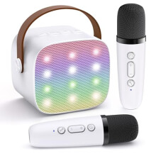 Mini Karaoke Machine Portable Bluetooth Speaker with 2