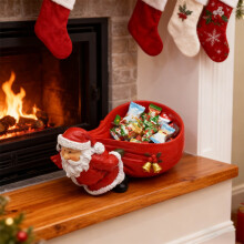 Resin Santa Candy Bowl & Fruit Serving Tray – Christmas Decorative Snack Dish, Holiday Table Centerpiece, Xmas Party Food Display (Compatible with