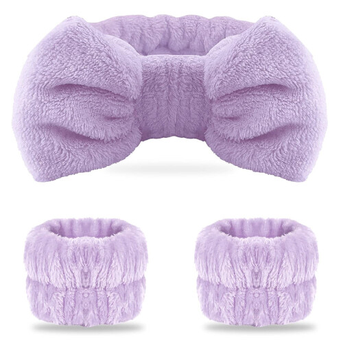Spa headband purple 2 pcs