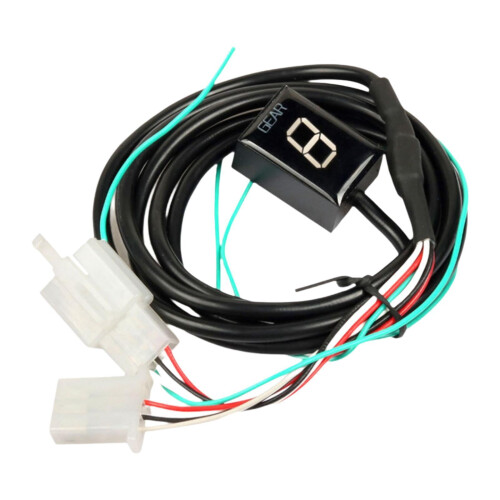 Motorcycle Gear Indicator Display Gauge White