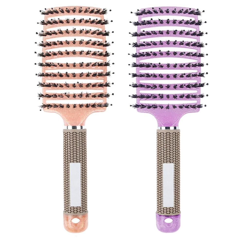 Detangling Hair Brush for Wet or Dry Hair, Orange and Light