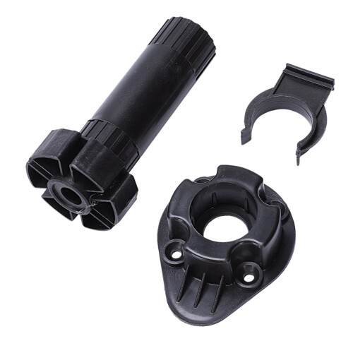 4X Plastic Adjustable Height Kitchen Cupboard Plinth Foot Leg Black 1