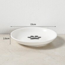 1pcs Ceramic Cat Food Bowl Wide Safe Pets Water Food Bowls Non Slip Shallow Dish for Kitten Puppy Food Water Feeding
