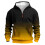Men's Half-Zip Hoodie Yellow 4XL Soft Stretch Polyester 1