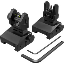 V2 Fiber Optic Iron Sights Flip-Up Front Rear Green Red Dots