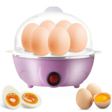 Mini Electric Egg Cooker, 6-Egg Capacity, Auto Shut-Off, Soft/Medium/Hard Boiled, Pink – Compatible with US outlets