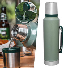 Water Bottle,Stainless Vacuum Insulated Travel Jug Large Capacity Outdoor Thermal Water Bottle With Carry Handle 1400ML