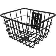 Black Metal Bike Basket with Easy Installation and Removal for Secure Cycling Storage