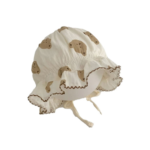 Baby Sun Hat Cotton Lace Earflap Bonnet 2