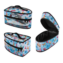 Blue Butterfly Print Portable Steam Iron Case with Handle – Lightweight Travel Steamer Bag, Compatible with Handheld Steamers