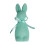 Easter Rabbit Ornament Flocked Bunny with Bow Tie 1pc 1