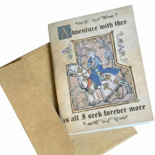 Funny Medieval Valentine's Cards with Handwritten Manuscript Art – Compatible with Chivalry Lovers & Couples