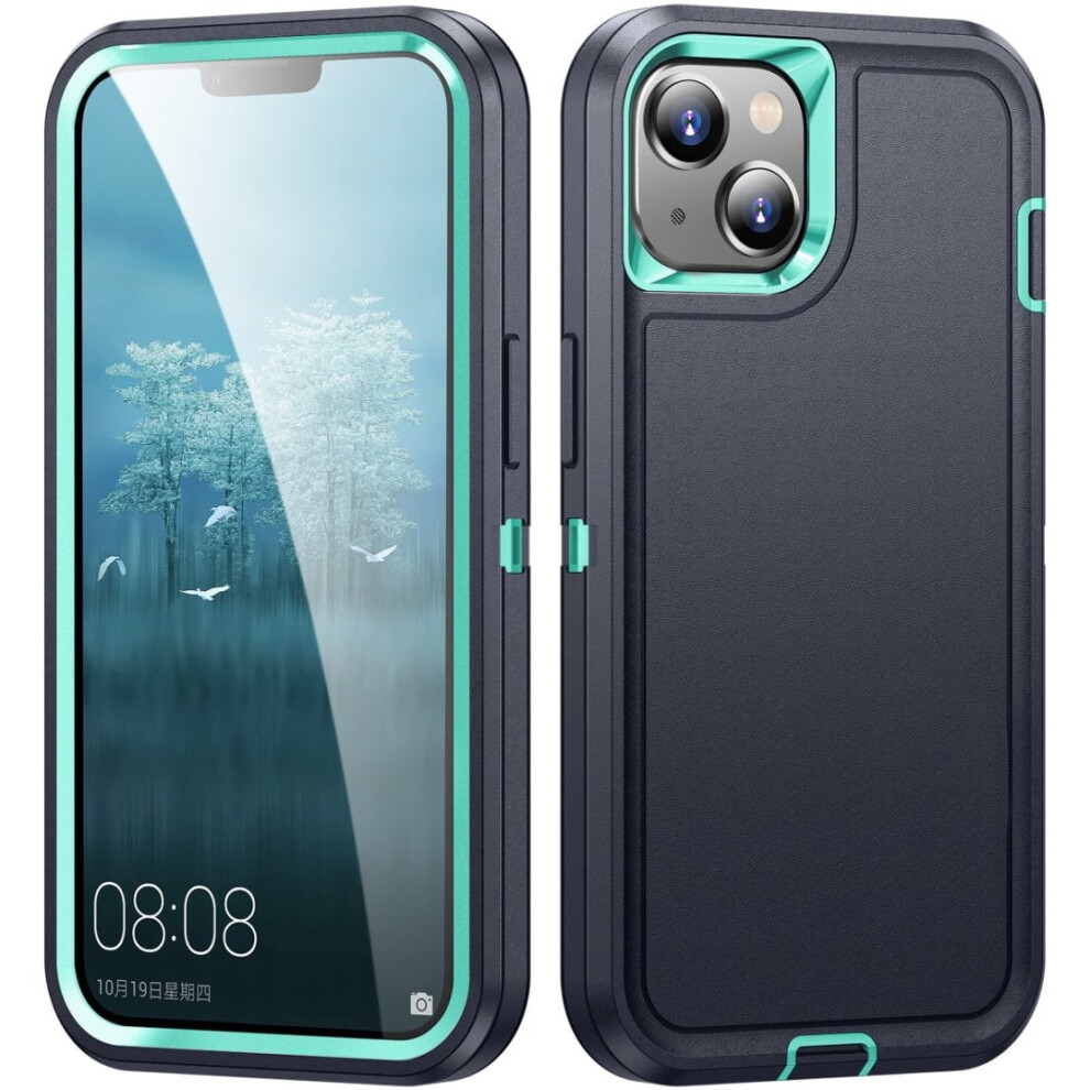 Iphone 14 Shockproof Rugged Case 3-Layer Green 908436792691