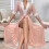 Roze damesbadjas van polyester met kanten afwerking, maat SL 5