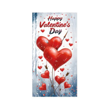 Valentine's Day Heart Door Curtain, Party Hanging Flag for Door Frame – 1pc Romantic Home Decor