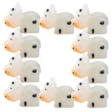 Mini Cow Figurines Resin Multi-Colored 10Pcs