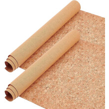 Cork Fabric Sheets PU Natural Real Cork 2 Rolls 53x11.8 Inch