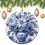 Blue and White Porcelain Christmas Bauble Ceramic Ornament 1
