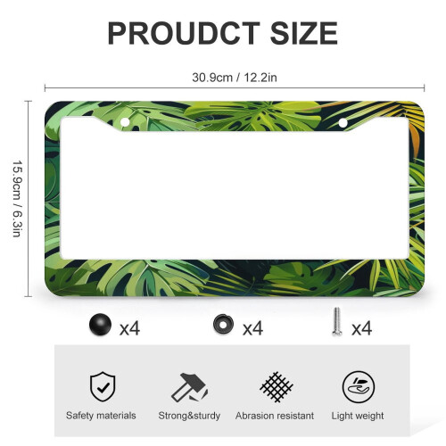Toucan Bird License Plate Cover Metal 2-Pack 2