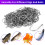 Set di ami da pesca per acqua dolce e salata, 500 pezzi, 10 misure. 6