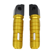Motorcycle Rear Footrests Anti-Slip Yellow 1 Pair