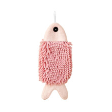 Fish-Shaped Hand Towel Microfiber Coral Fleece 2-Pack