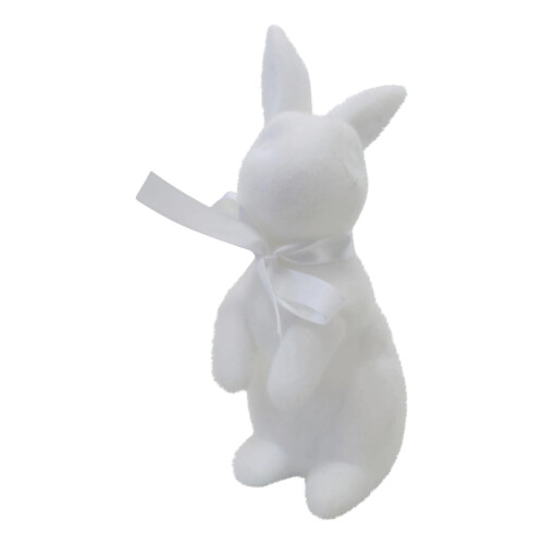 Easter Foam Bunny Figurine Home Decor White 8.46 inch