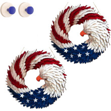 250th Anniversary Eagle Wreath, Patriotic Brave Wings Wreath, Eagle Wreaths for Front Door,Red White & Blue 4th of July Wreath for Wall Home Decor