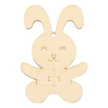 Wooden Easter Ornaments to Paint, 3.5" DIY Blank Cutouts for Spring Decoration – Compatible with Easter Crafts