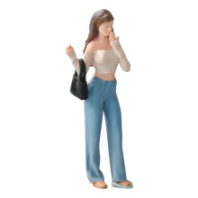 Resin Girl Figure 1:64 Handpainted Micro Landscape Decor