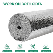 Double Bubble Reflective Foil Insulation Roll, R-24, Heat & Cool Barrier, Waterproof, DIY Install – Compatible with Home, Garage, Attic, Wall,