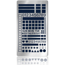 Stainless Steel Planner Stencils (3.98x6.97"), Matte Banners, Lines, Lists, Numbers, Dots – Reusable Journal Templates for Diary, Scrapbook & Habit