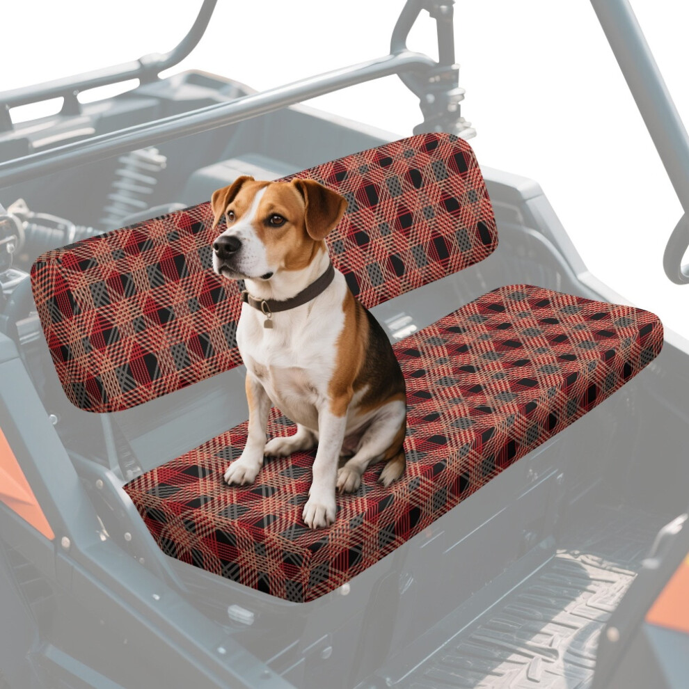 Utv Seat Covers For Kawasaki Mule 2-Pack Red/Black 971050385853