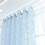 Chiffon Curtains Blue Transparent Eyelet Panel 3