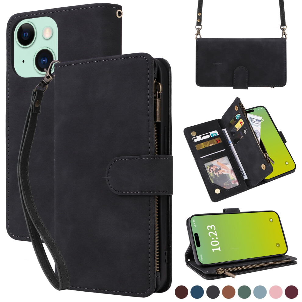 Iphone 15 Wallet Case With Card Holder And Adjustable Strap 971050392172