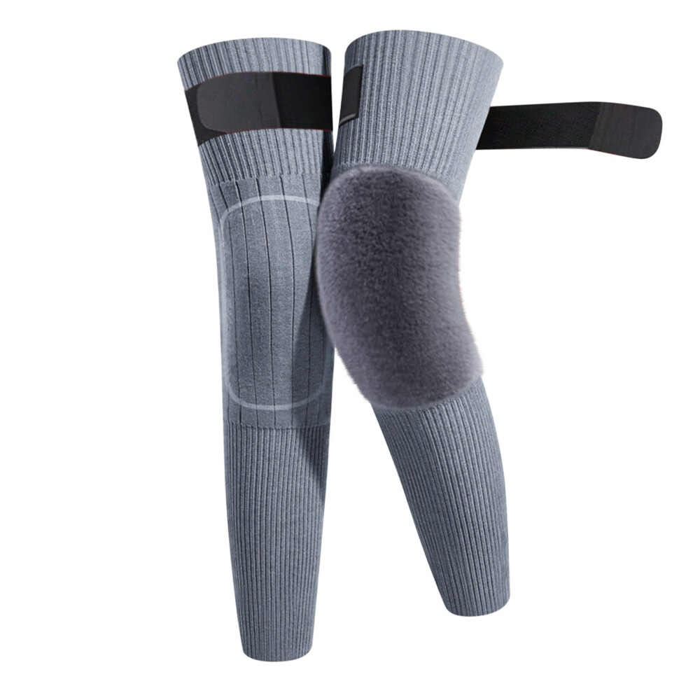 Grey Over-The-Knee Sleeves XL for Cold Protection