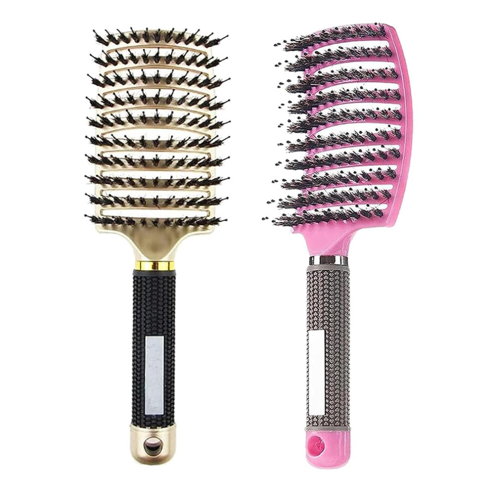 Magical Detangling Brush for Wet or Dry Hair Gold Pink