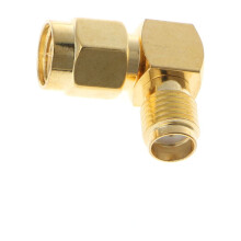SMA Male to SMA Female Right-Angle RF Adapter