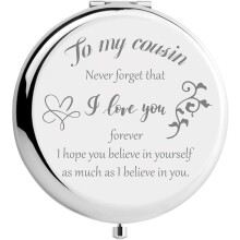 Makeup Mirror Compact Two-Sided Folding Travel Pocket