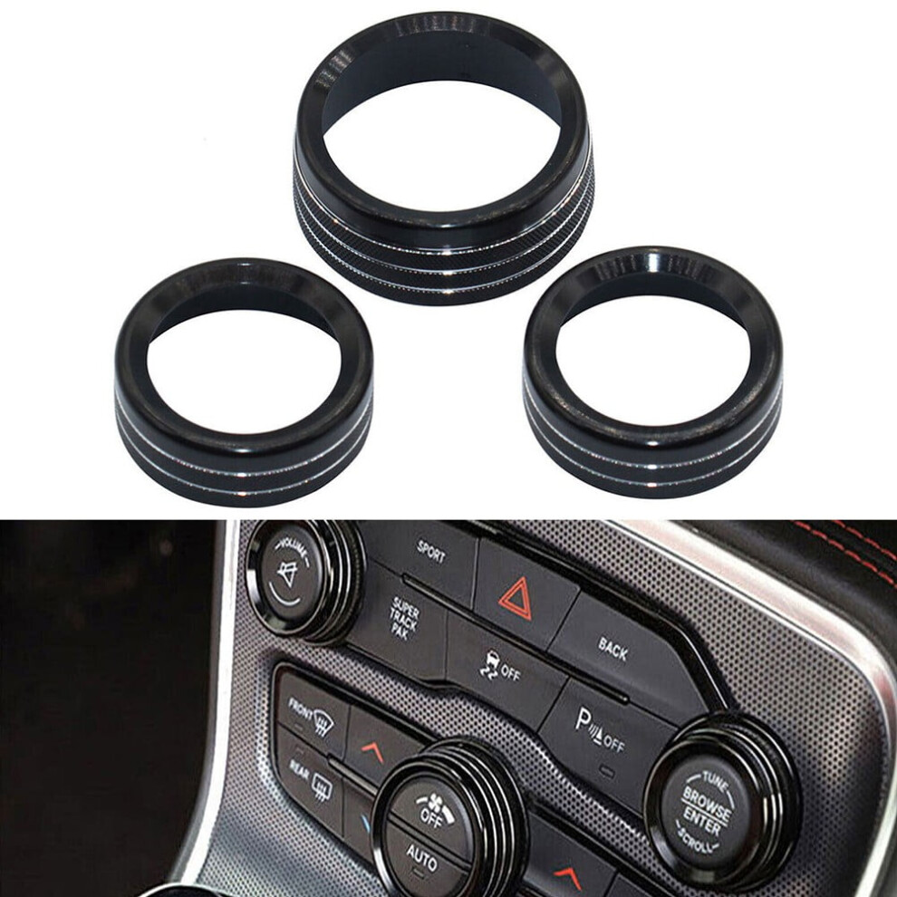 Grand Cherokee 2014Â2021 Climate Volume Knob Ring Black 971050392868
