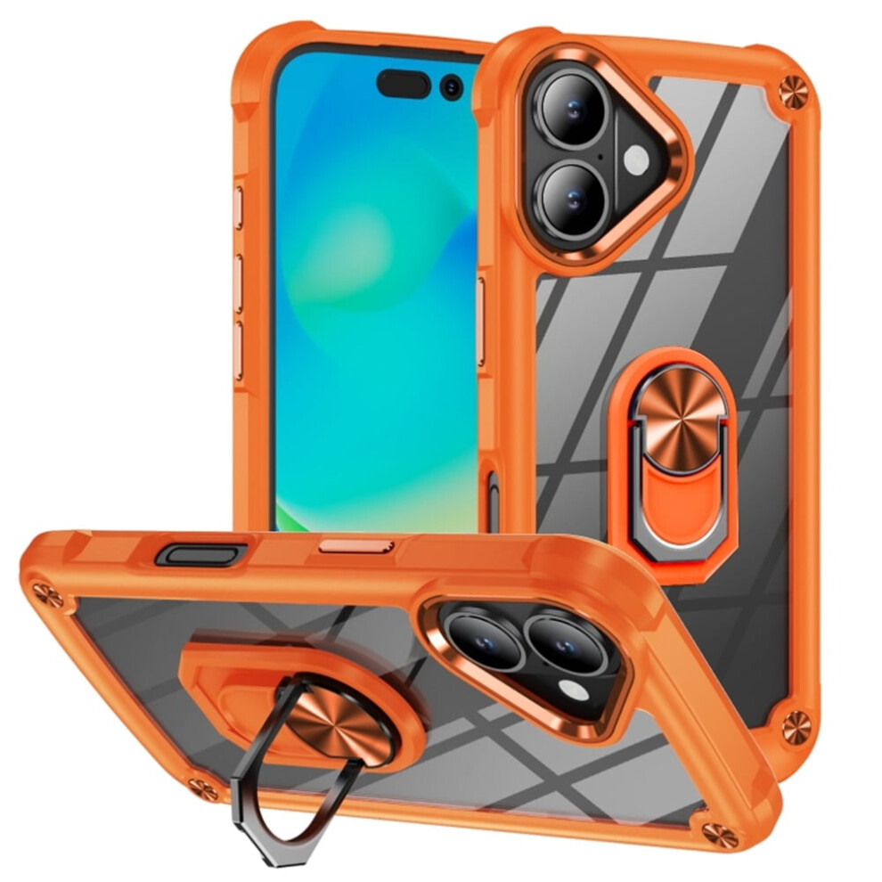 Iphone 16 6.1 Inch Heavy Duty Shockproof Case Orange 908436795210